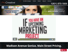 Tablet Screenshot of pro-creative.com